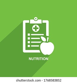 nutrition icon, health icon vector