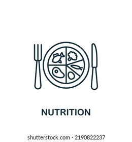 Nutrition icon. Line simple Healthy Lifestyle icon for templates, web design and infographics