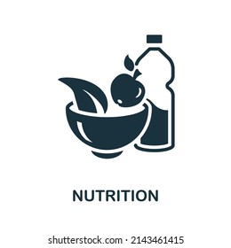 Nutrition icon. Monochrome simple Nutrition icon for templates, web design and infographics