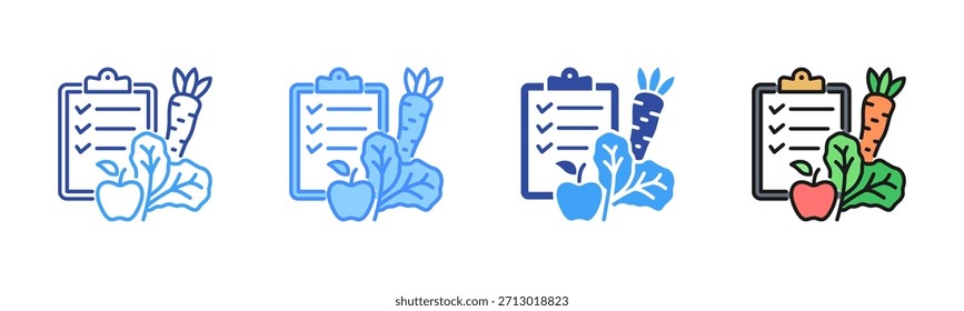 Icono de la nutrición, sistema del icono de los estilos múltiples