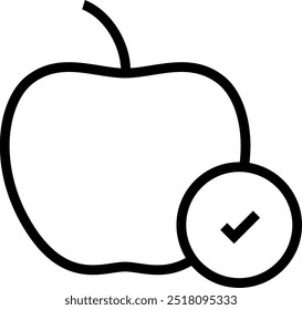 Icono de nutrición. Diseño de estilo lineal delgado aislado sobre fondo blanco