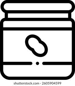 nutrition icon. Thin Linear Style Design Isolated On White Background