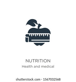 Nutrition icon vector. Trendy flat nutrition icon from health collection isolated on white background. Vector illustration can be used for web and mobile graphic design, logo, eps10
