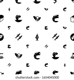 nutrition icons pattern seamless. Included editable filled vegetarian, smoked fish, eel, Seafood, sardine, shrimp, Fish, Pasta, bread icons. nutrition icons for web and mobile.