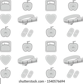 Nutrition icons vector. Healthy symbols