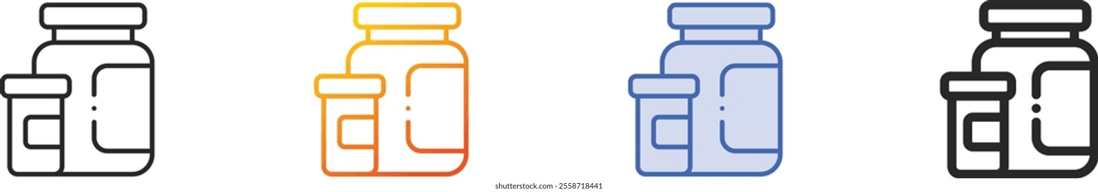 nutrition icon.Thin Linear, Gradient, Blue Stroke and bold Style Design Isolated On White Background