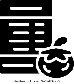 Nutrition Label Glyph Vector Icon Design