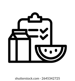 nutrition line icon illustration vector graphic. Simple element illustration vector graphic, suitable for app, websites, and presentations isolated on white background