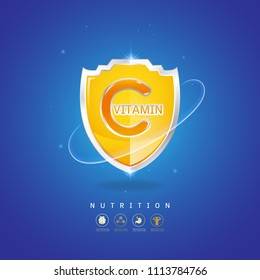 Nutrition Logo Label Vector Concept