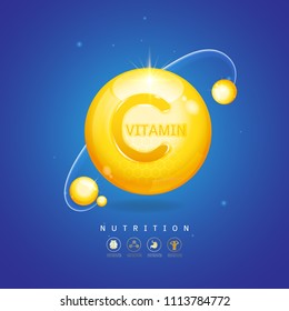 Nutrition Logo Label Vector Concept