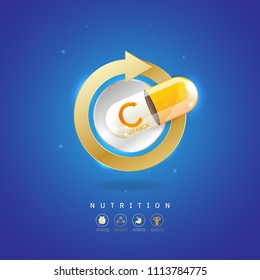 Nutrition Logo Label Vector Concept