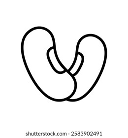 nutrition nuts icon line vector design illustration template in trendy style