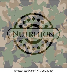 Nutrition on camo pattern