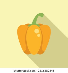 Vector plano de icono de paprika nutritivo. Dulce pimienta. Producto picante