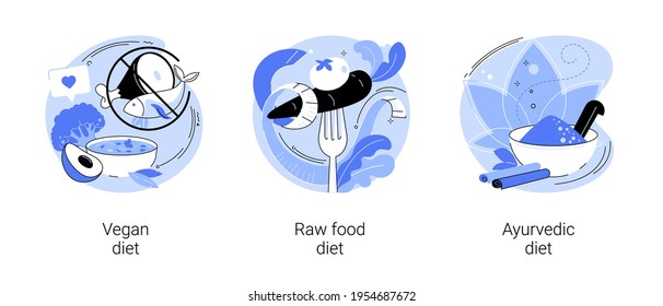 Plano de nutrição conceito abstrato ilustrações vetoriais.