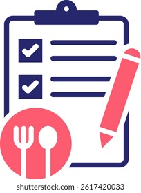 Nutrition Plan Icon Fill Vector Illustration