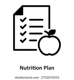 Nutrition Plan Vector icon which can easily modify or edit

