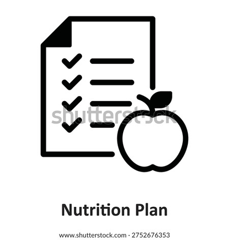 Nutrition Plan Vector icon which can easily modify or edit

