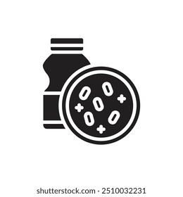 Nutrition Probiotic Füllung Symbol Vektorgrafik