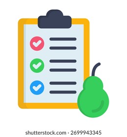 Nutrition Program Icon Flat Vector Illustration