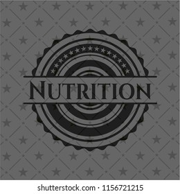 Nutrition realistic dark emblem