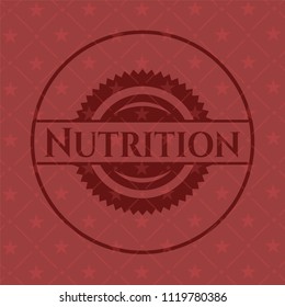 Nutrition red emblem. Vintage.