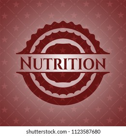 Nutrition red emblem. Vintage.