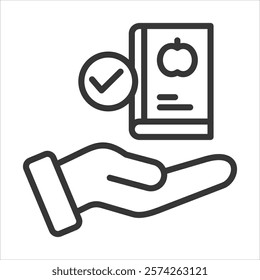 Nutrition Study Icon Vector Illustration Outline