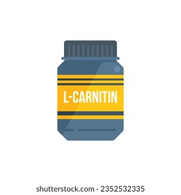 Nutrition supplement icon flat vector. Sport protein. Food pack isolated