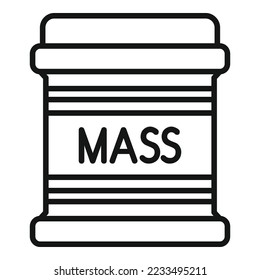 Nutrition supplement icon outline vector. Sport protein. Food pack