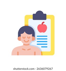 Icono de la terapia de la nutrición Ilustración vectorial plana
