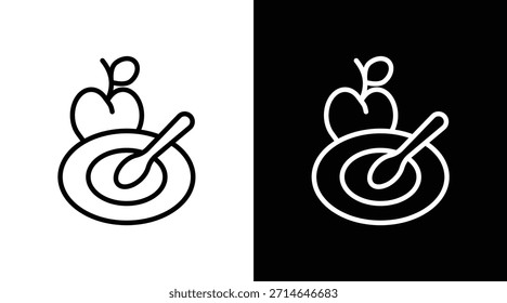 Nutrición versión de dos tonos en fondo blanco y negro
