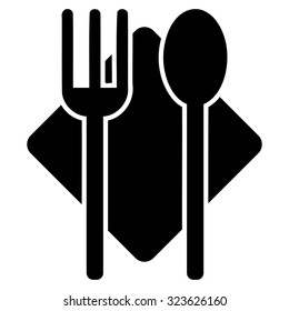 Nutrition vector icon. Style is flat symbol, black color, rounded angles, white background.