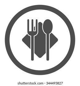 Nutrition vector icon. Style is flat rounded symbol, gray color, rounded angles, white background.