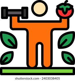 Nutrition Vector Line Filled Icon Design