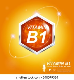 Nutrition Vitamin Icon Label Concept