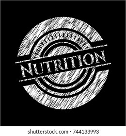 Nutrition written with chalkboard texture