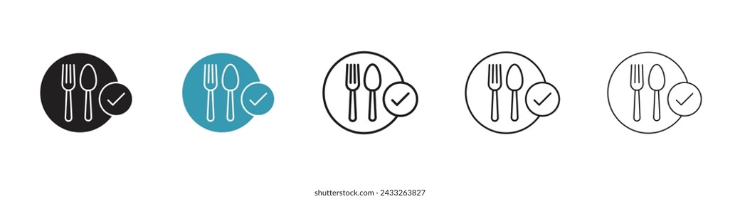 Nutritional Assurance Vector Icon Set. Edible Safety vector symbol for UI design.