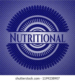 Nutritional with denim texture