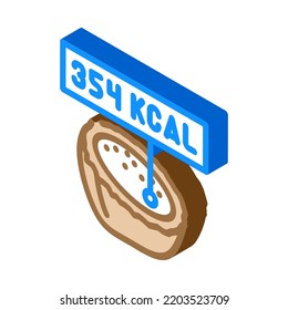 nutritional energy value isometric icon vector. nutritional energy value sign. isolated symbol illustration