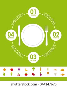 nutritional food design, vector illustration eps10 graphic 