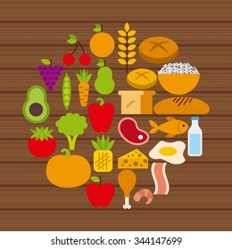 nutritional food design, vector illustration eps10 graphic 