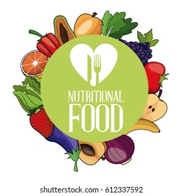 nutritional food ingredients organic poster