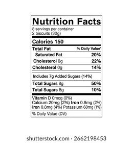 Nutritional information design elements featuring bold typography and color blocks for health food packaging and marketing