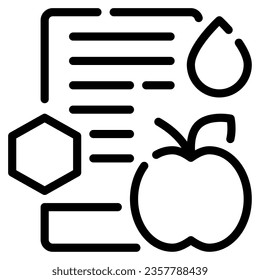 Nutritional Labels Icon Illustration for uiux, infographic, etc
