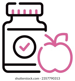 Nutritional Supplements Icon Illustration for uiux, infographic, etc