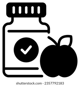 Nutritional Supplements Icon Illustration for uiux, infographic, etc