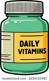 Nutritional Vitamins Bottle Supplement Label Healthy Lifestyle Wellness Product