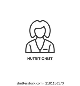 nutritionist line icon. linear style sign for mobile concept and web design. Outline vector icon. Symbol, logo illustration. Vector graphics