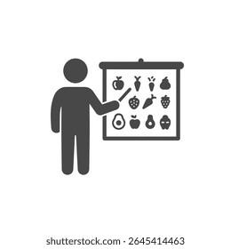 Nutritionist Presenting Food Chart Solid Depiction Healthy Eating Diet Guidance